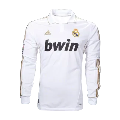 Real Madrid Retro Jerseys 2011/12 Home Long Sleeve Soccer Jersey For Men - BuyJerseyshop