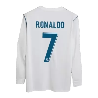 RONALDO #7 Real Madrid Retro Jerseys 2017/18 Home Long Sleeve Soccer Jersey For Men - BuyJerseyshop