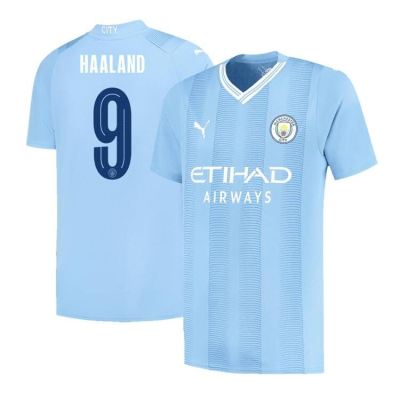 Men's HAALAND #9 Manchester City Home UCL Soccer Jersey Shirt 2023/24 - BuyJerseyshop