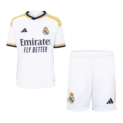 Kids Real Madrid Home Soccer Jersey Kit (Jersey+Shorts) 2023/24 - BuyJerseyshop