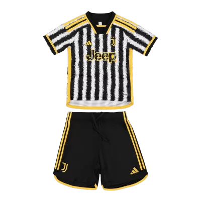 Kids Juventus Home Soccer Jersey Kit (Jersey+Shorts) 2023/24 - BuyJerseyshop