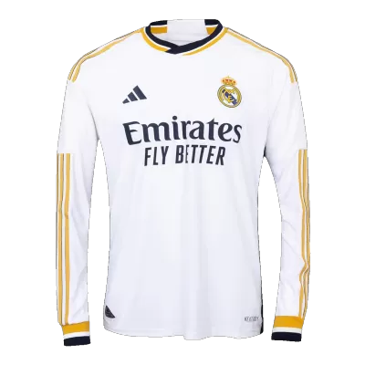 Men's Real Madrid Home Long Sleeves Soccer Jersey Shirt 2023/24 - BuyJerseyshop