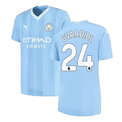 Men's GVARDIOL #24 Manchester City Home Soccer Jersey Shirt 2023/24 - BuyJerseyshop