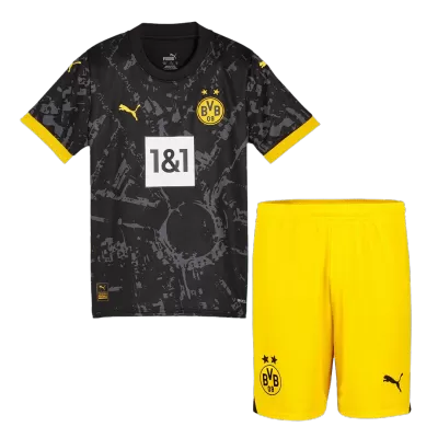 Kids Borussia Dortmund Away Soccer Jersey Kit (Jersey+Shorts) 2023/24 - BuyJerseyshop