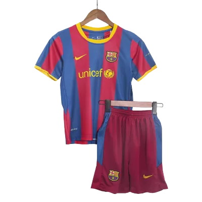 Kids Barcelona Home Soccer Jersey Kit (Jersey+Shorts) 2010/11 - BuyJerseyshop