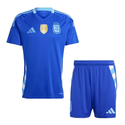 Men's Argentina Away Soccer Jersey Kit  (Jersey+Shorts) 2024 - BuyJerseyshop