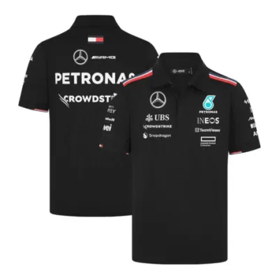 Mercedes AMG Petronas F1 Black Team Polo 2024 - BuyJerseyshop