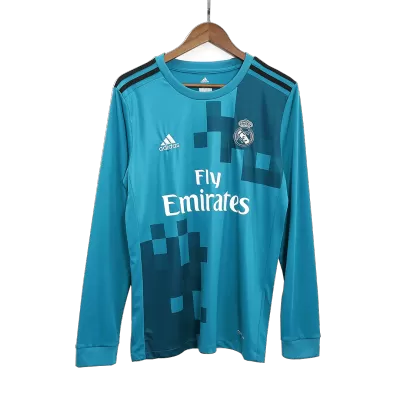 Real Madrid Retro Jerseys 2017/18 Third Away Long Sleeve Soccer Jersey For Men - BuyJerseyshop