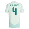 Men's E.ÁLVAREZ #4 Mexico Away Soccer Jersey Shirt 2024 - BuyJerseyshop