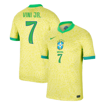 Men's VINI JR. #7 Brazil Home Soccer Jersey Shirt 2024 - BuyJerseyshop