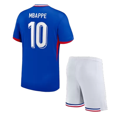 Kids MBAPPE #10 France Home Soccer Jersey Kit (Jersey+Shorts) 2024 - BuyJerseyshop