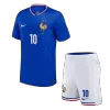 Kids MBAPPE #10 France Home Soccer Jersey Kit (Jersey+Shorts) 2024 - BuyJerseyshop