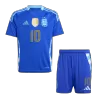 Kids MESSI #10 Argentina Away Soccer Jersey Kit (Jersey+Shorts) 2024 - BuyJerseyshop