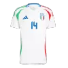 Men's CHIESA #14 Italy Away Soccer Jersey Shirt 2024 - BuyJerseyshop