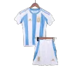 Kids Argentina Home Soccer Jersey Whole Kit (Jersey+Shorts+Socks) 2024 - BuyJerseyshop