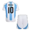 Kids MESSI #10 Argentina Home Soccer Jersey Kit (Jersey+Shorts) 2024 - BuyJerseyshop