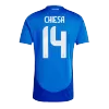 Men's CHIESA #14 Italy Home Soccer Jersey Shirt 2024 - BuyJerseyshop