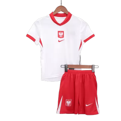 Kids Poland Home Soccer Jersey Kit (Jersey+Shorts) 2024 - BuyJerseyshop