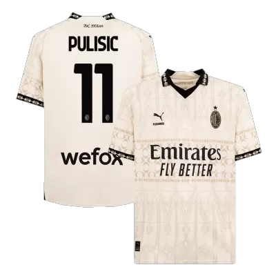 Men's PULISIC #11 AC Milan X Pleasures Fourth Away Soccer Jersey Shirt 2023/24 - BuyJerseyshop