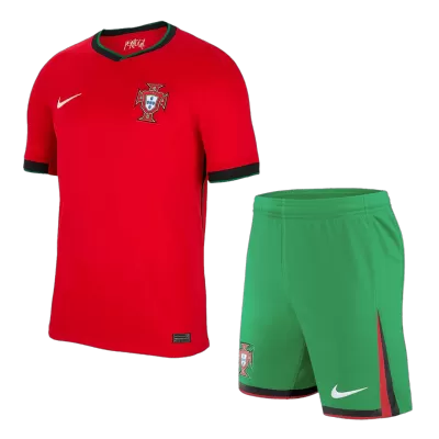 Men's Portugal Home Soccer Jersey Kit (Jersey+Shorts) 2024 - BuyJerseyshop