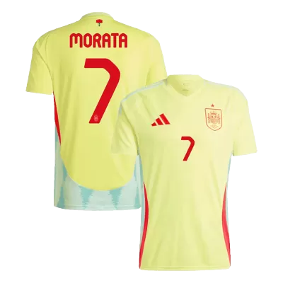 Men's MORATA #7 Spain Away Soccer Jersey Shirt 2024 - BuyJerseyshop