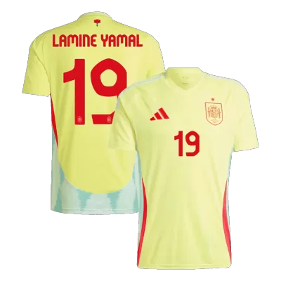 Men's LAMINE YAMAL #19 Spain Away Soccer Jersey Shirt 2024 - BuyJerseyshop