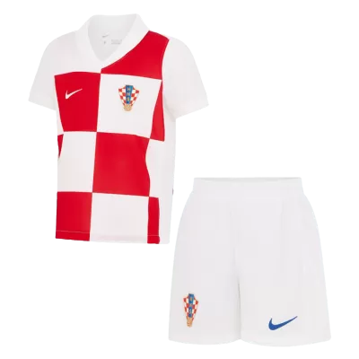 Kids Croatia Home Soccer Jersey Kit (Jersey+Shorts) 2024 - BuyJerseyshop