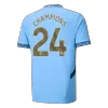 Men's CHAMPIONS #24 Manchester City Home Soccer Jersey Shirt 2024/25 - BuyJerseyshop