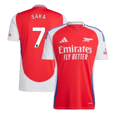 Men's SAKA #7 Arsenal Home Soccer Jersey Shirt 2024/25 - BuyJerseyshop