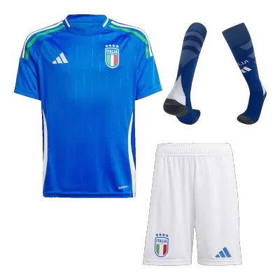 Kids Italy Home Soccer Jersey Whole Kit (Jersey+Shorts+Socks) 2024 - BuyJerseyshop