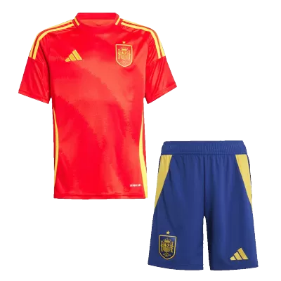 Kids Spain Home Soccer Jersey Kit (Jersey+Shorts) 2024 - BuyJerseyshop