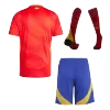 Men's Spain Home Soccer Jersey Whole Kit (Jersey+Shorts+Socks) 2024 - BuyJerseyshop