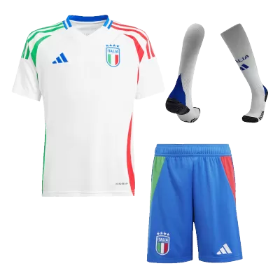 Kids Italy Away Soccer Jersey Whole Kit (Jersey+Shorts+Socks) 2024 - BuyJerseyshop