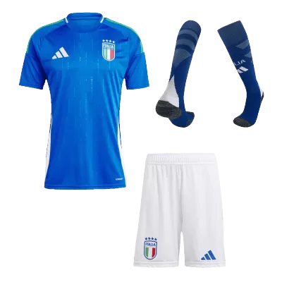 Men's Italy Home Soccer Jersey Kit  (Jersey+Shorts+Socks)2024 - BuyJerseyshop