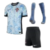 Men's Portugal Away Soccer Jersey Whole Kit (Jersey+Shorts+Socks) 2024 - BuyJerseyshop