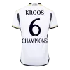 Men's KROOS #6 CHAMPIONS Real Madrid Home Soccer Jersey Shirt 2023/24 - BuyJerseyshop