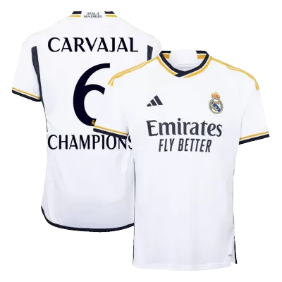 Men's CARVAJAL #6 CHAMPIONS Real Madrid Home Soccer Jersey Shirt 2023/24 - BuyJerseyshop