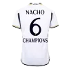 NACHO #6 CHAMPIONS Real Madrid Home Player Version Jersey 2023/24 Men - BuyJerseyshop