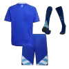 Kids Argentina Away Soccer Jersey Whole Kit (Jersey+Shorts+Socks) 2024 - BuyJerseyshop