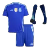 Kids's Argentina Away Soccer Jersey Whole Kit (Jersey+Shorts+Socks) 2024 - BuyJerseyshop