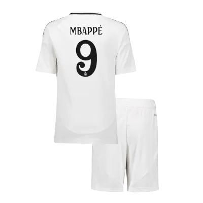 Kids MBAPPÉ #9 Real Madrid Home Soccer Jersey Kit (Jersey+Shorts) 2024/25 - BuyJerseyshop