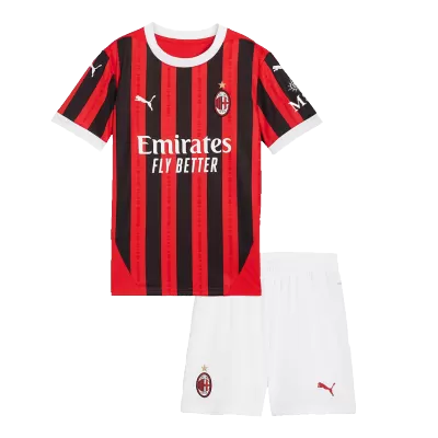 Kids AC Milan Home Soccer Jersey Kit (Jersey+Shorts) 2024/25 - BuyJerseyshop