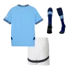 Kids Manchester City Home Soccer Jersey Whole Kit (Jersey+Shorts+Socks) 2024/25 - BuyJerseyshop