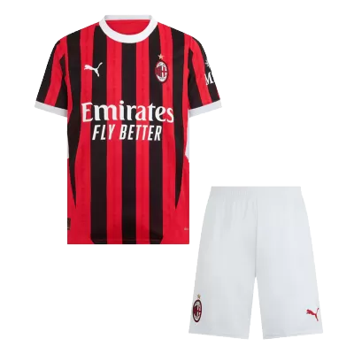 Men's AC Milan Home Soccer Jersey Kit (Jersey+Shorts) 2024/25 - BuyJerseyshop