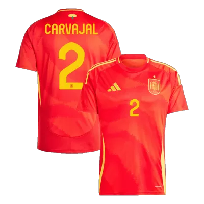 Men's CARVAJAL #2 Spain Home Soccer Jersey Shirt 2024 - BuyJerseyshop