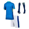 Kids Brazil Away Soccer Jersey Whole Kit (Jersey+Shorts+Socks) 2024 - BuyJerseyshop