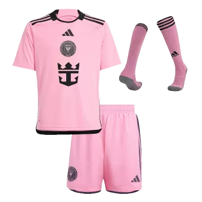 Kids Inter Miami CF Home Soccer Jersey Whole Kit (Jersey+Shorts+Socks) 2024 - BuyJerseyshop