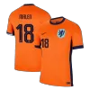 Men's MALEN #18 Netherlands Home Soccer Jersey Shirt 2024 - BuyJerseyshop