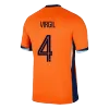 Men's VIRGIL #4 Netherlands Home Soccer Jersey Shirt 2024 - BuyJerseyshop