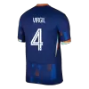 Men's VIRGIL #4 Netherlands Away Soccer Jersey Shirt 2024 - BuyJerseyshop